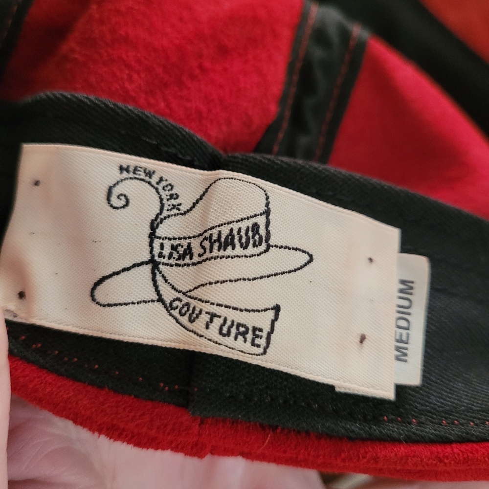 Newsboy Bakerboy Gatsby Cap Red Suede Medium - Picture 4 of 12